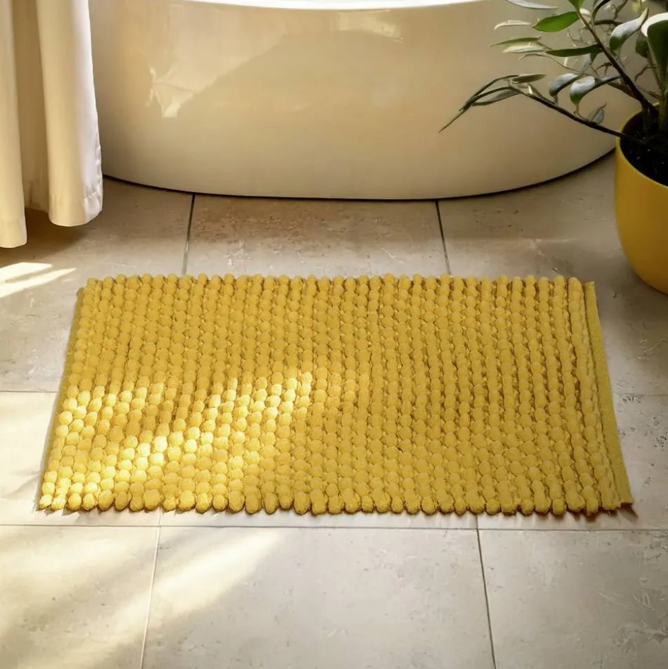 Badteppich 'Solivo' senfgelb 50 x 80 cm