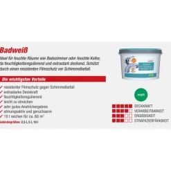 Badweiß seidenmatt 5 l