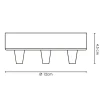 Baldachin 'Home Sweet Home' Metall 3 Lichter rostfarben