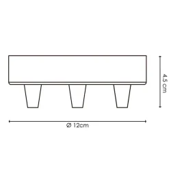Baldachin 'Home Sweet Home' Metall 3 Lichter rostfarben