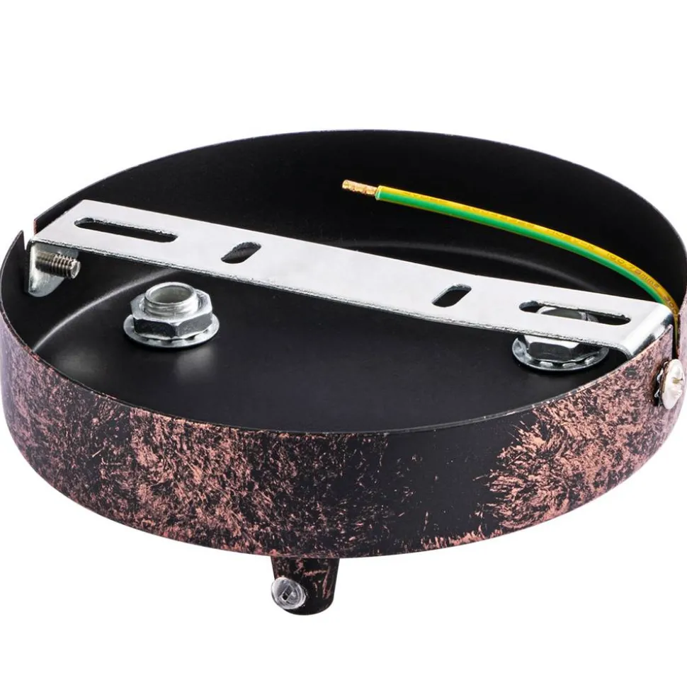 Baldachin 'Home Sweet Home' Metall 3 Lichter rostfarben