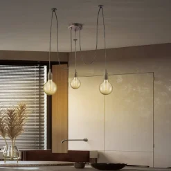 Baldachin 'Home Sweet Home' Metall 3 Lichter rostfarben