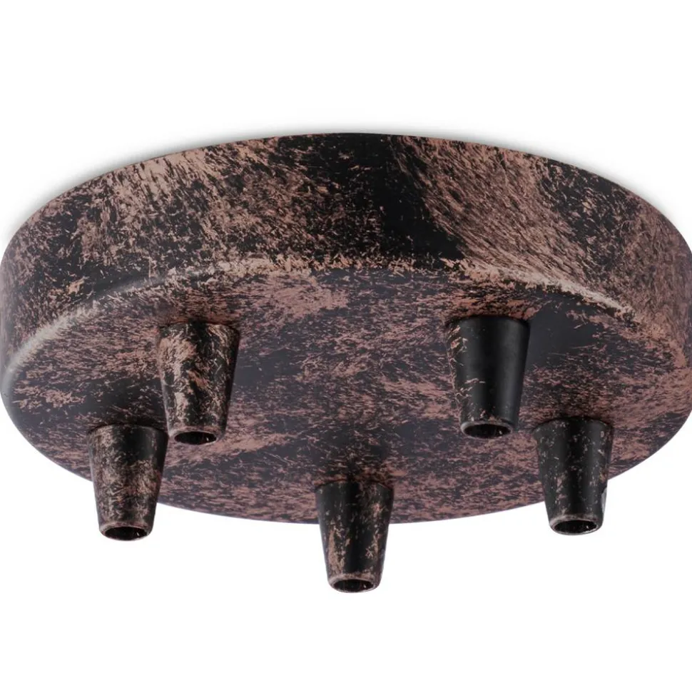 Baldachin 'Home Sweet Home' Metall 5 Lichter rostfarben