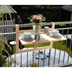 Balkon-Hängetisch 'Anna' klappbar Kiefernholz 70 x 50 x 52 cm