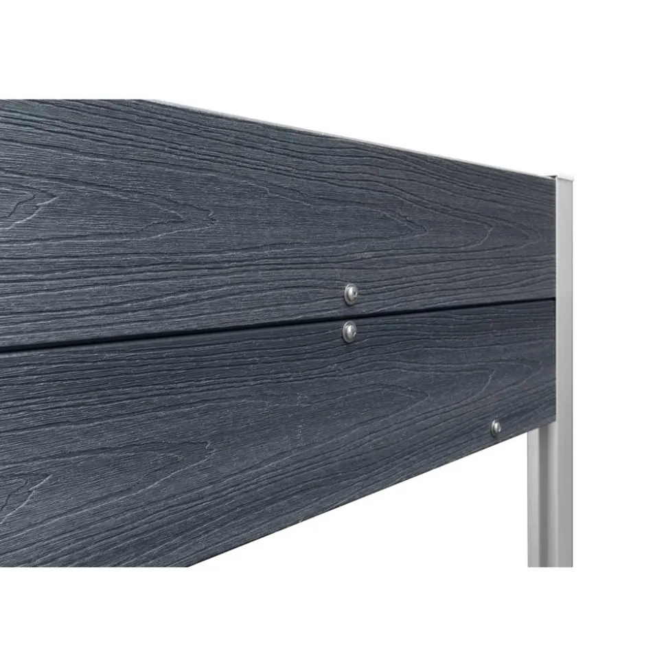 Balkon-Hochbeet 'Lara' anthrazit 185 x 80 x 50 cm