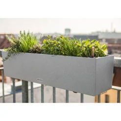 Balkonkasten 'BALCONERA Stone 80' Kunststoff steingrau 79 x 19 x 19 cm