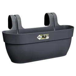 Balkonkasten 'Vibia Campana Easy Hanger L' 46 x 24 x 26,5 cm schwarz