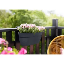 Balkonkasten 'Vibia Campana Easy Hanger L' 46 x 24 x 26,5 cm schwarz