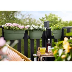 Balkonkasten 'Vibia Campana Easy Hanger L' 46 x 24 x 26,5 cm grün