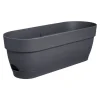 Balkonkasten 'Vibia Campana' 49 x 18 x 17 cm schwarz
