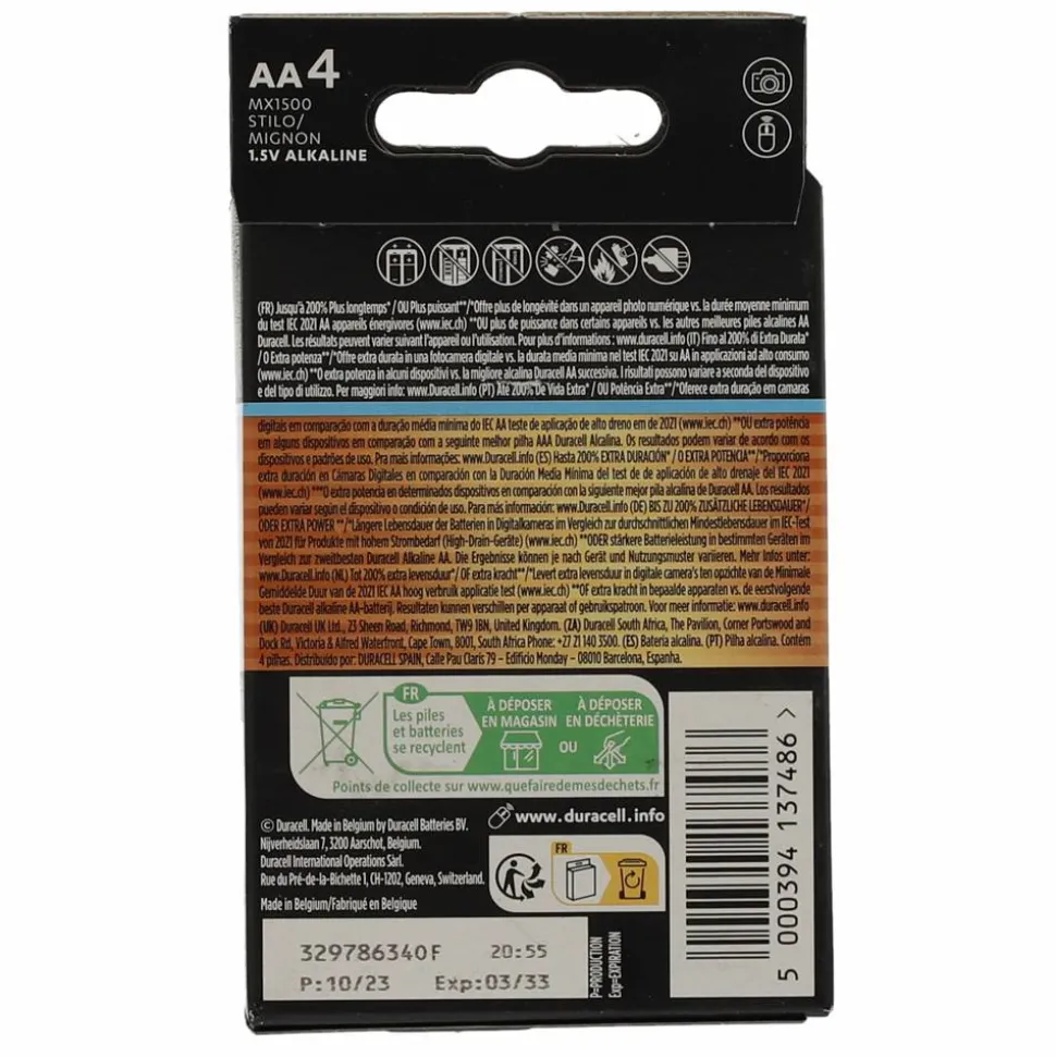 Batterie Optimum 1,5 V AA LR6 4 Stück