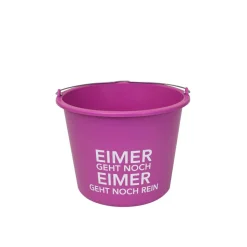 Baueimer 'Eimer geht noch Eimer geht noch rein' 12 l pink