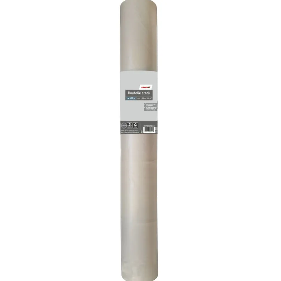 Baufolie stark 4 x 50 m 100 g/m² transluzent