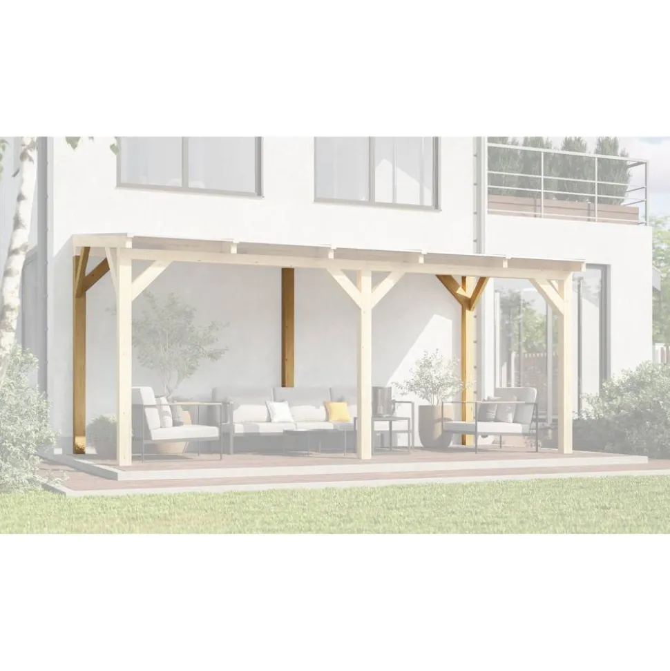 Bausatz Pfosten Freistehend für Terrassenüberdachung '672' Gr. 1 + 3