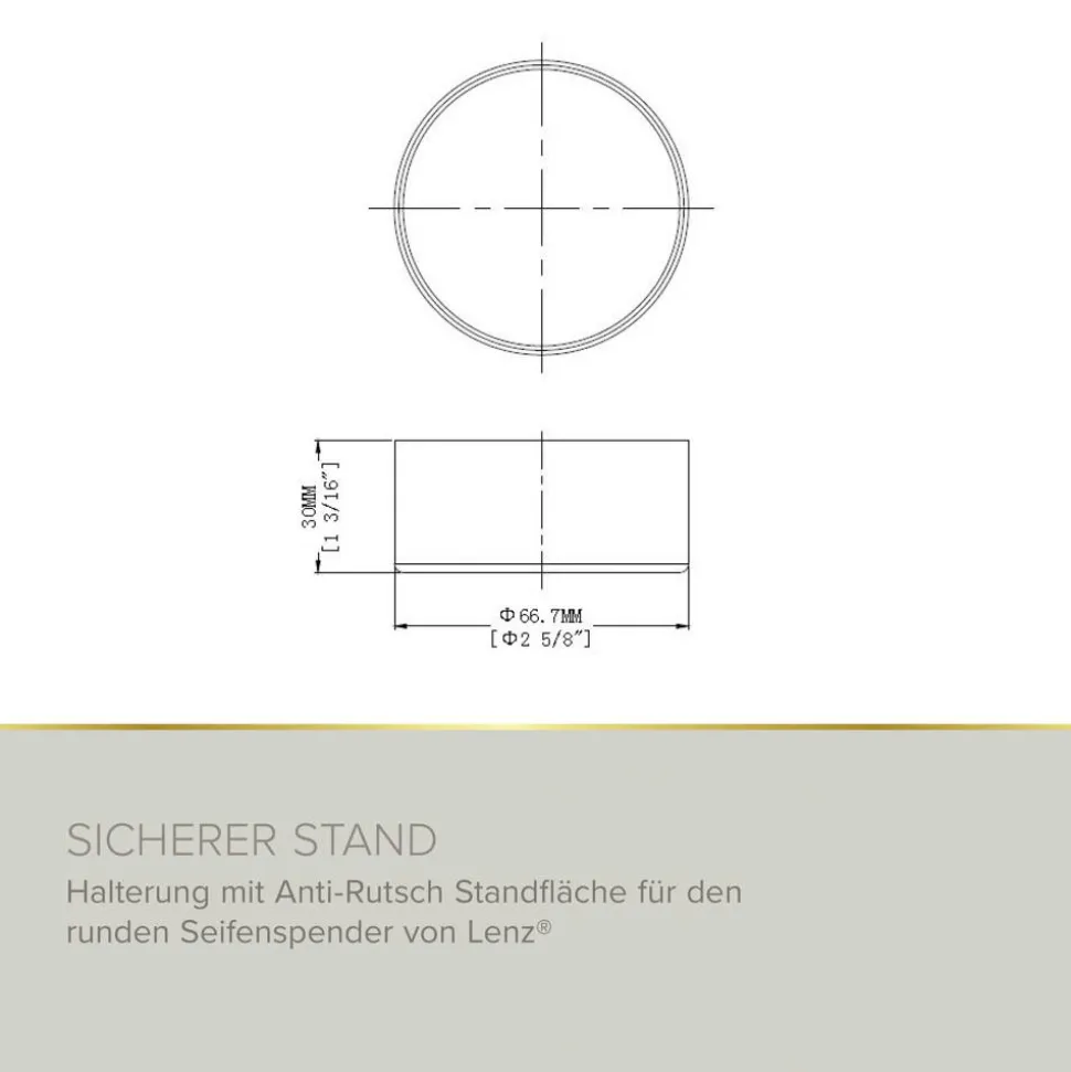 Becherhalter 'Soulution' chromfarben rund