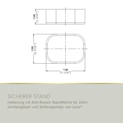 Becherhalter 'Soulution' nickelfarben eckig