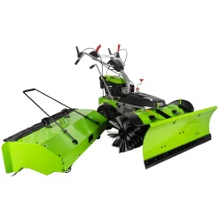 Benzin-Kehrmaschine 'ZI-KM1000' grün/schwarz 3,6 kW inklusive Schneeschild