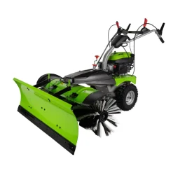 Benzin-Kehrmaschine 'ZI-KM1000' grün/schwarz 3,6 kW inklusive Schneeschild