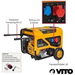 Benzin-Stromerzeuger 'Pro Power VIG8TRL' 6 kW 4-Takt-Motor 8 kVA