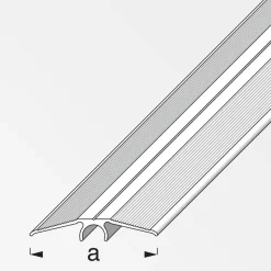 Übergangsprofil 'clipstech®' Aluminium titanfarben 1000 x 46 mm