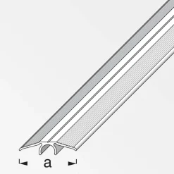 Übergangsprofil 'clipstech®' Aluminium titanfarben 1000 x 33 mm
