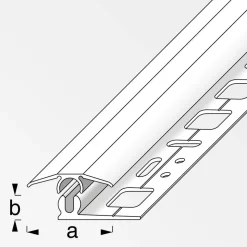 Übergangsprofil 'clipstech®-mini' Aluminium silber 1000 x 25 mm