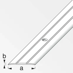 Übergangsprofil silber eloxiert, gelocht 1000 x 37 x 2,5 mm