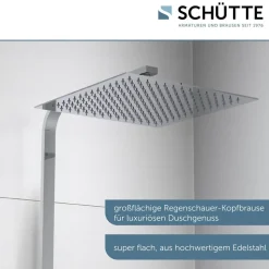 Überkopfbrause-Set 'Ocean' mit integrierter Thermostat-Duscharmatur chrom, anthrazit
