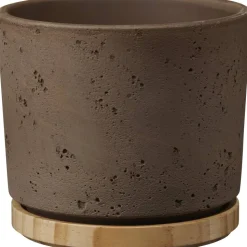 Übertopf 'Paros Deluxe' sandgrau Ø 16 cm