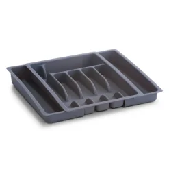 Besteckkasten grau 47,5 x 6,5 x 38 cm
