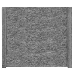 Betonzaunplatte 'Standard Rockstone' 200 x 38,5 x 3,5 cm grau
