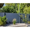 Betonzaunplatte 'Standard Stein' glatt 200 x 38,5 x 3,5 cm grau