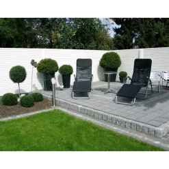 Betonzaunplatte 'Standard Stein Glatt' 200 x 38,5 x 3,5 cm grau
