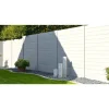 Betonzaunplatte 'Standard Prestige' glatt 200 x 38,5 x 3,5 cm grau