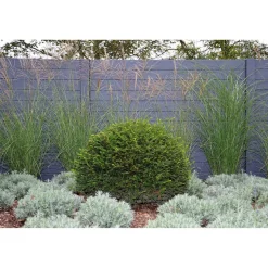 Betonzaunplatte 'Standard Prestige' glatt 200 x 38,5 x 3,5 cm grau
