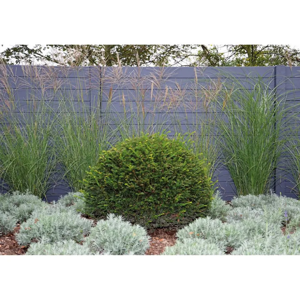 Betonzaunplatte 'Standard Prestige' glatt 200 x 38,5 x 3,5 cm grau