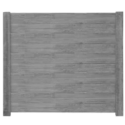 Betonzaunplatte 'Standard Timber' 200 x 38,5 x 3,5 cm grau