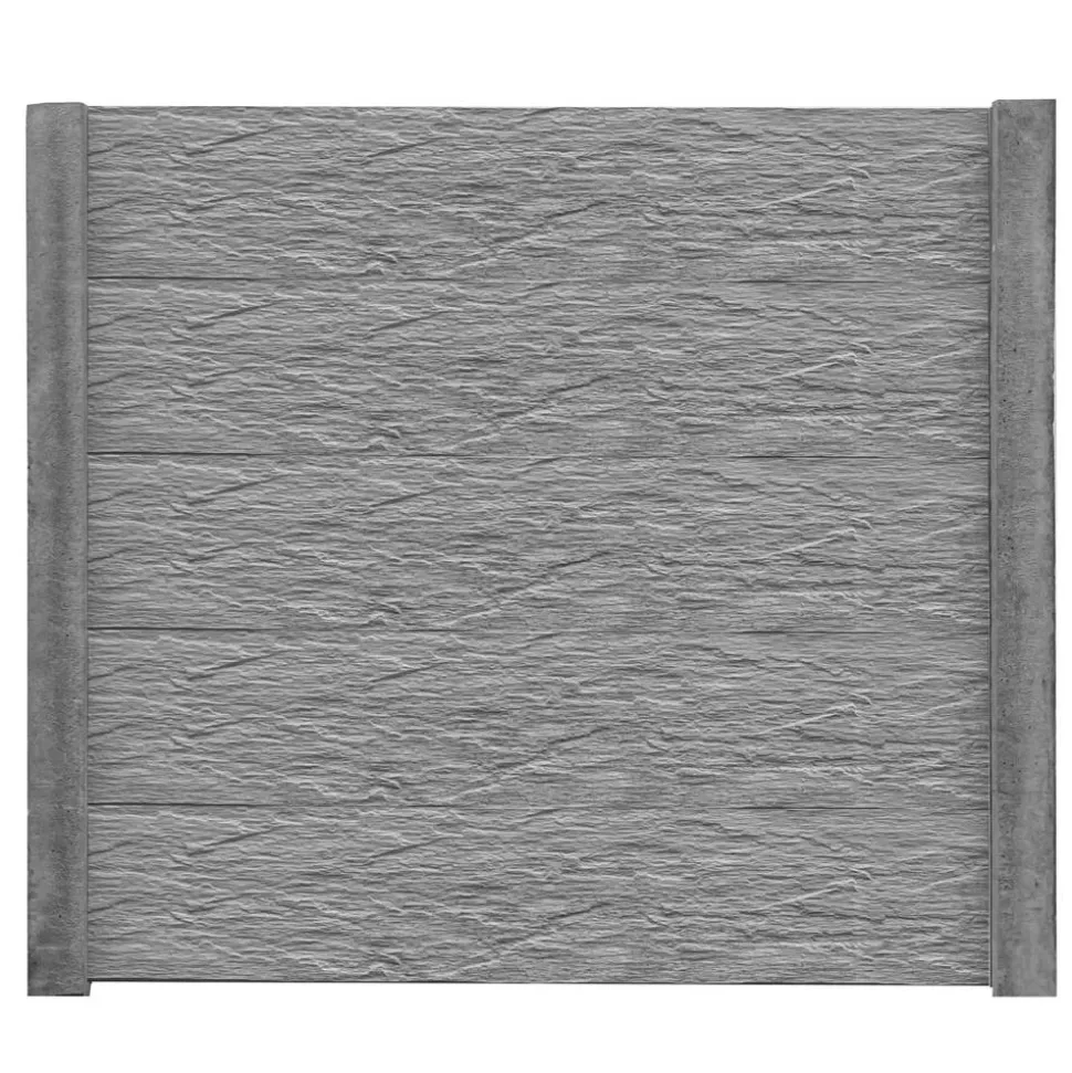 Betonzaunplatte 'Standard Nevada' 200 x 38,5 x 3,5 cm grau