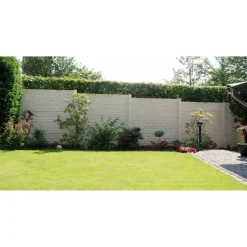 Betonzaunplatte 'Standard Romania' 200 x 38,5 x 3,5 cm grau
