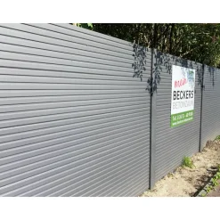 Betonzaunplatte 'Standard Linear' 200 x 38,5 x 3,5 cm grau