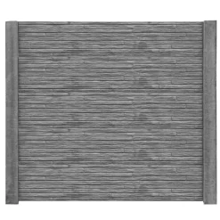 Betonzaunplatte 'Standard Toscana' 200 x 38,5 x 3,5 cm grau