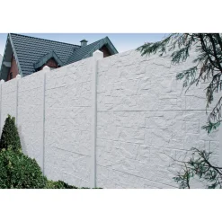 Betonzaunplatte 'Standard Flagstone' 200 x 38,5 x 3,5 cm grau
