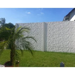 Betonzaunplatte 'Standard Flagstone' 200 x 38,5 x 3,5 cm grau