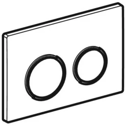 Betätigungsplatte 'Omega20' weiß/chromfarben für 2-Mengen-Spülung