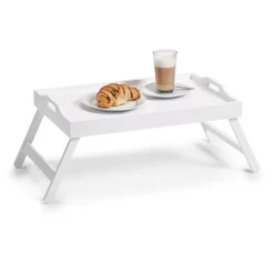 Bett-Tablett weiß 56,5 x 27 x 35,5 cm