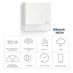 Bewegungsmelder 'IS 180 digi' 180° 8 m weiß mit smartem Sensor