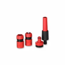 Bewässerungs-Set rot/schwarz 1/2", 4-teilig