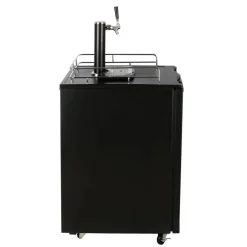 Bierkühler mit Zapfanlage schwarz 57,5 x 88 x 70 cm