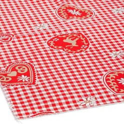 Bierzeltgarnituren-Auflagenset mehrfarbig rot/weiß 240 x 100 cm 3-teilig