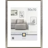 Bilderrahmen 'Braga' Holz silber 50 x 70 cm